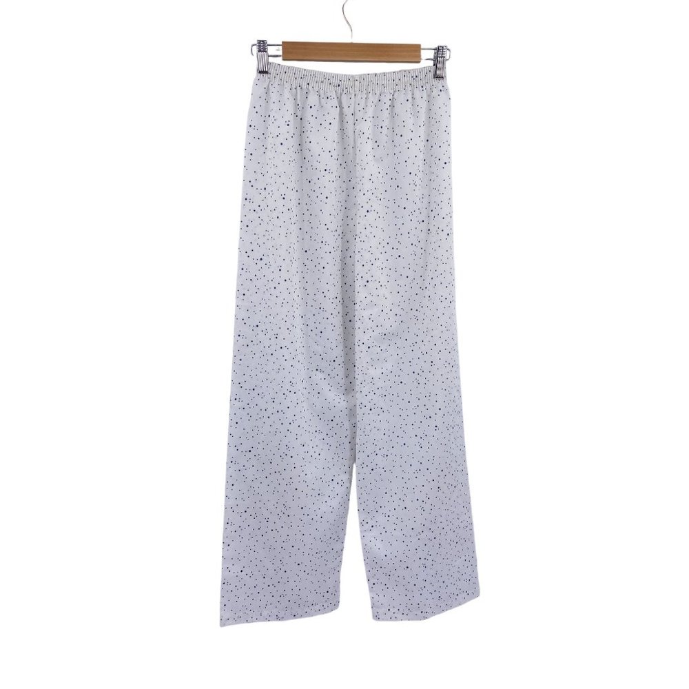 Vintage‎ Mary Jane two piece pajama set size 36 medium white blue polka dot 60s - Picture 6 of 12